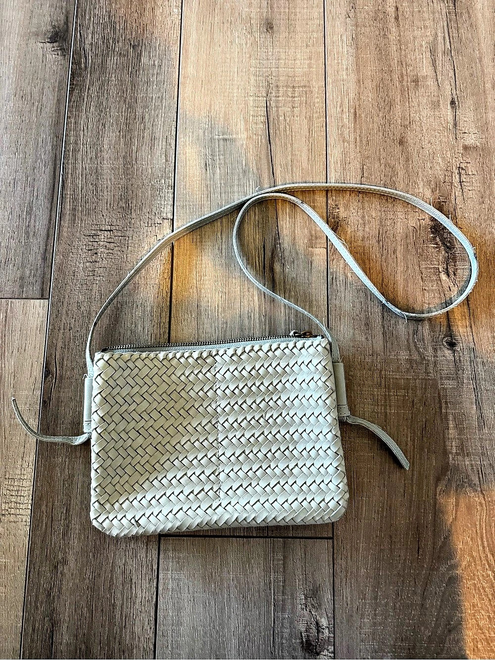Madewell Woven Crossbody Bag in light sage